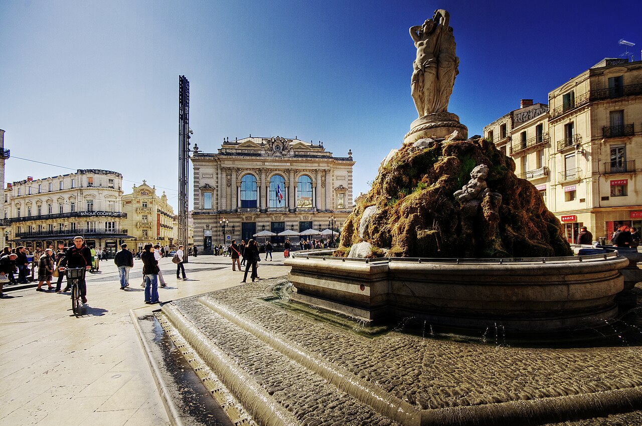 View of Montpellier, France