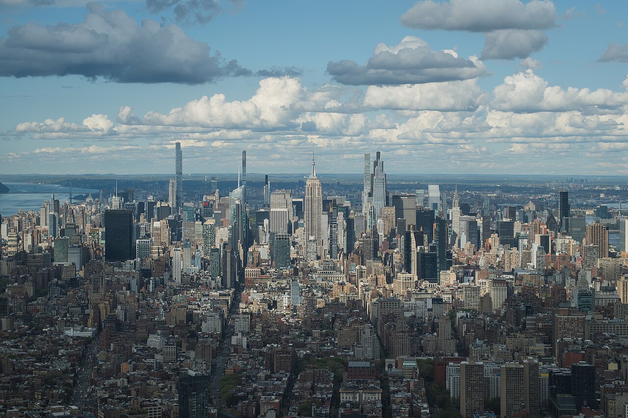 Manhattan skyline seen from One World Observatory