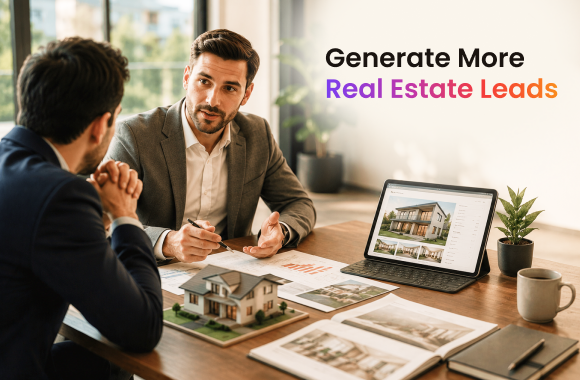 How to generate more real estate leads. Article cover