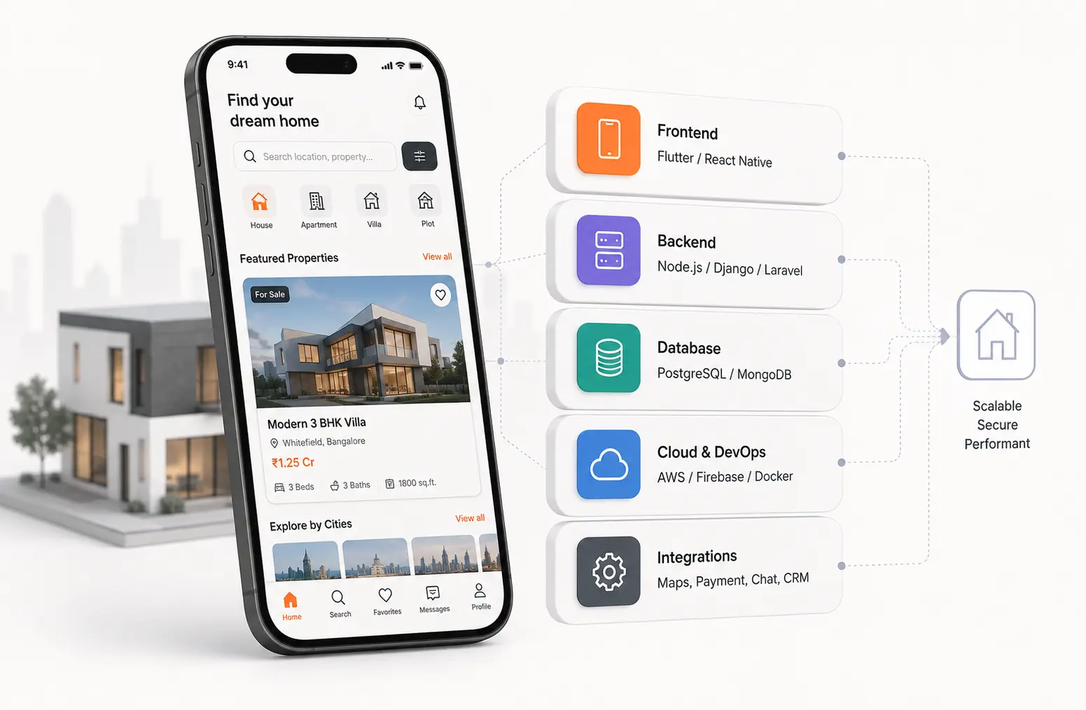 Cover image for "Choosing Real Estate App Tech Stack: A Developer's Guide"