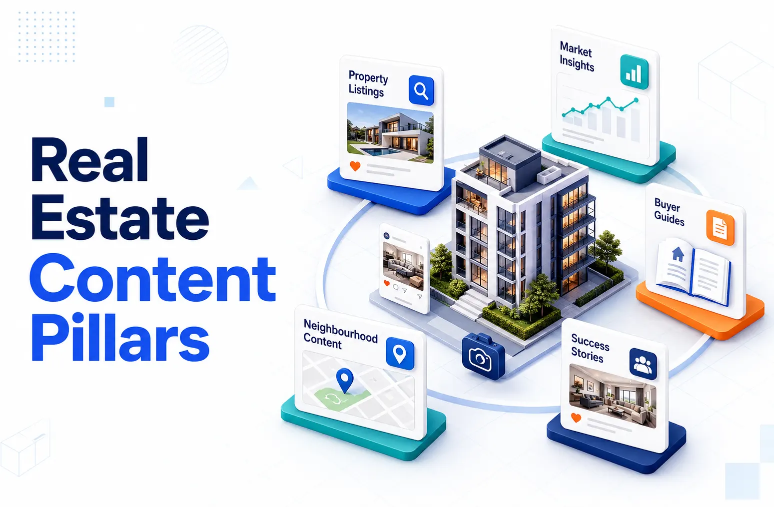 Cover image for "Real estate content pillars: how to build and execute your 4–6 pillar topics"