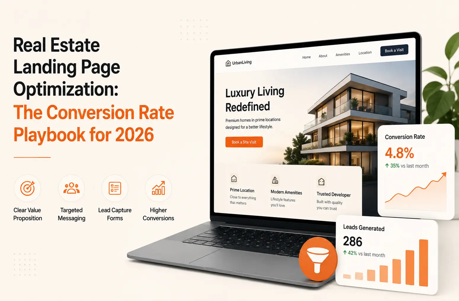 Cover image for "Real Estate Landing Page Optimization: The Conversion Rate Playbook for 2026"