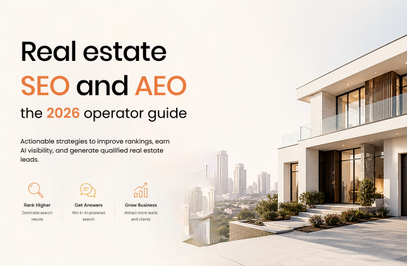 Real estate SEO and AEO: the 2026 operator guide. Article cover